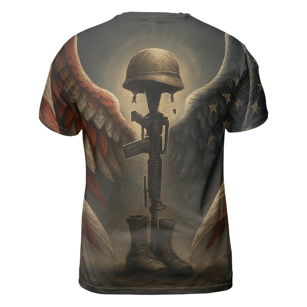 Guardian Wings Around The Fallen artistic all-over print tops