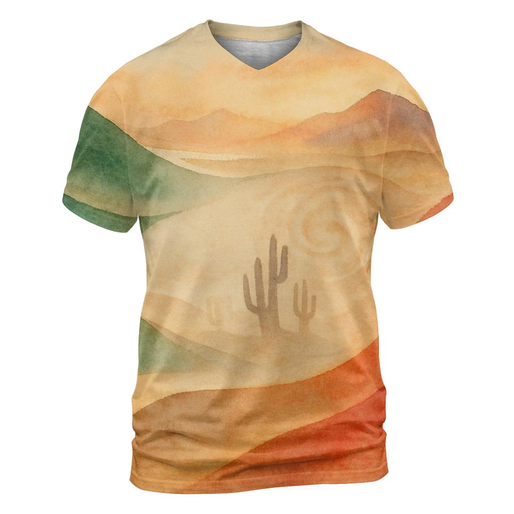 Mexico Desert Flag Mirage artistic all-over print tops
