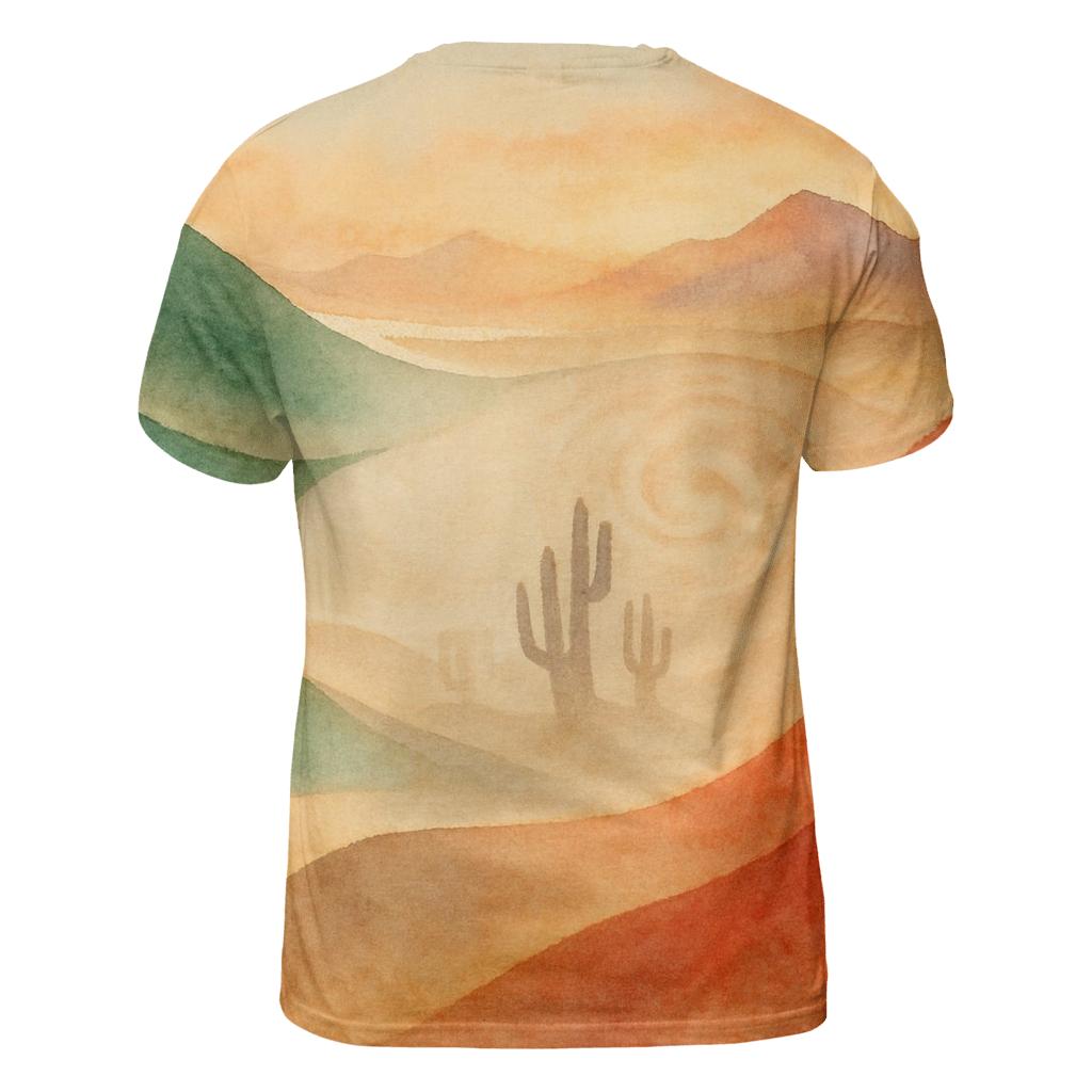 Mexico Desert Flag Mirage artistic all-over print tops
