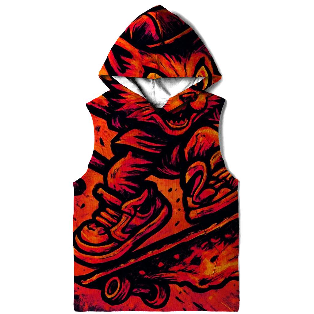 Graffiti Meteor Skate Cat heavyweight hoodies