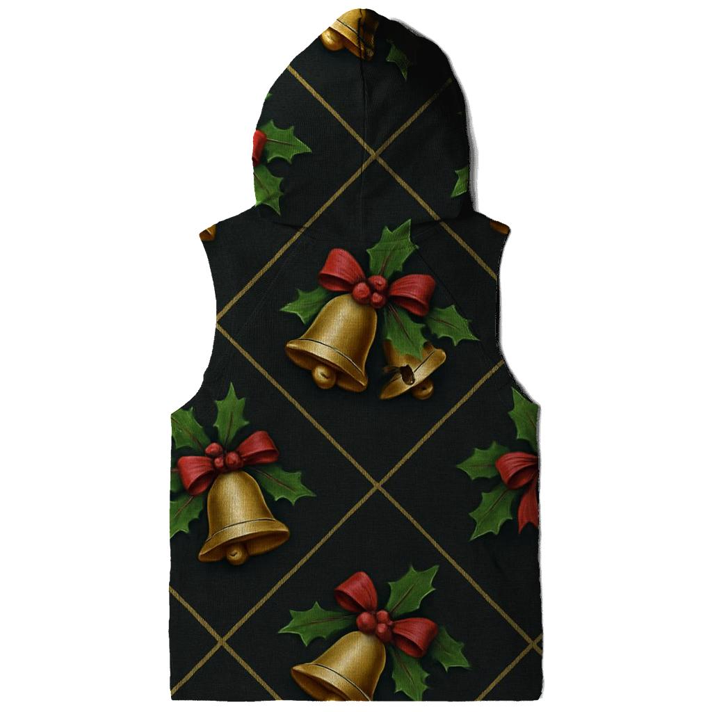 Golden Bell Lattice On Charcoal Background premium hoodies