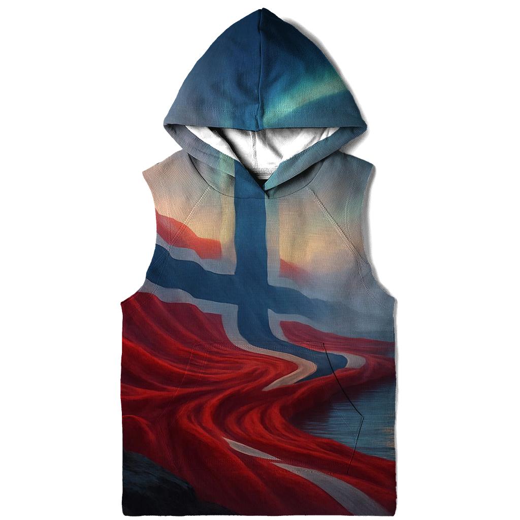 Norway Fjord Aurora Flag custom hoodies