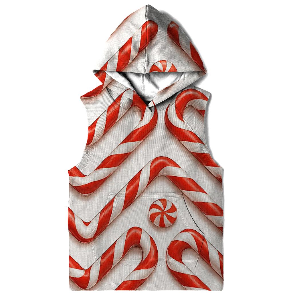 Candy Cane Chevron March On White Background graphic hoodies