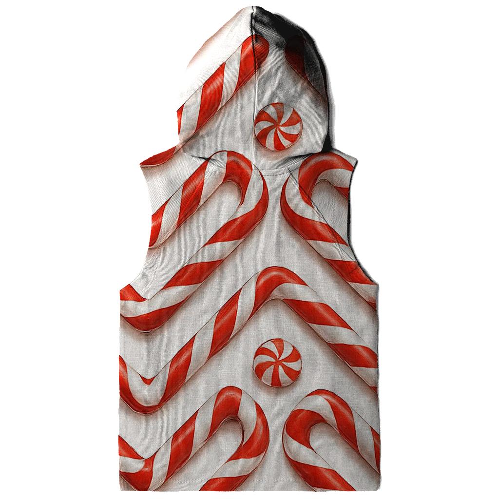 Candy Cane Chevron March On White Background graphic hoodies