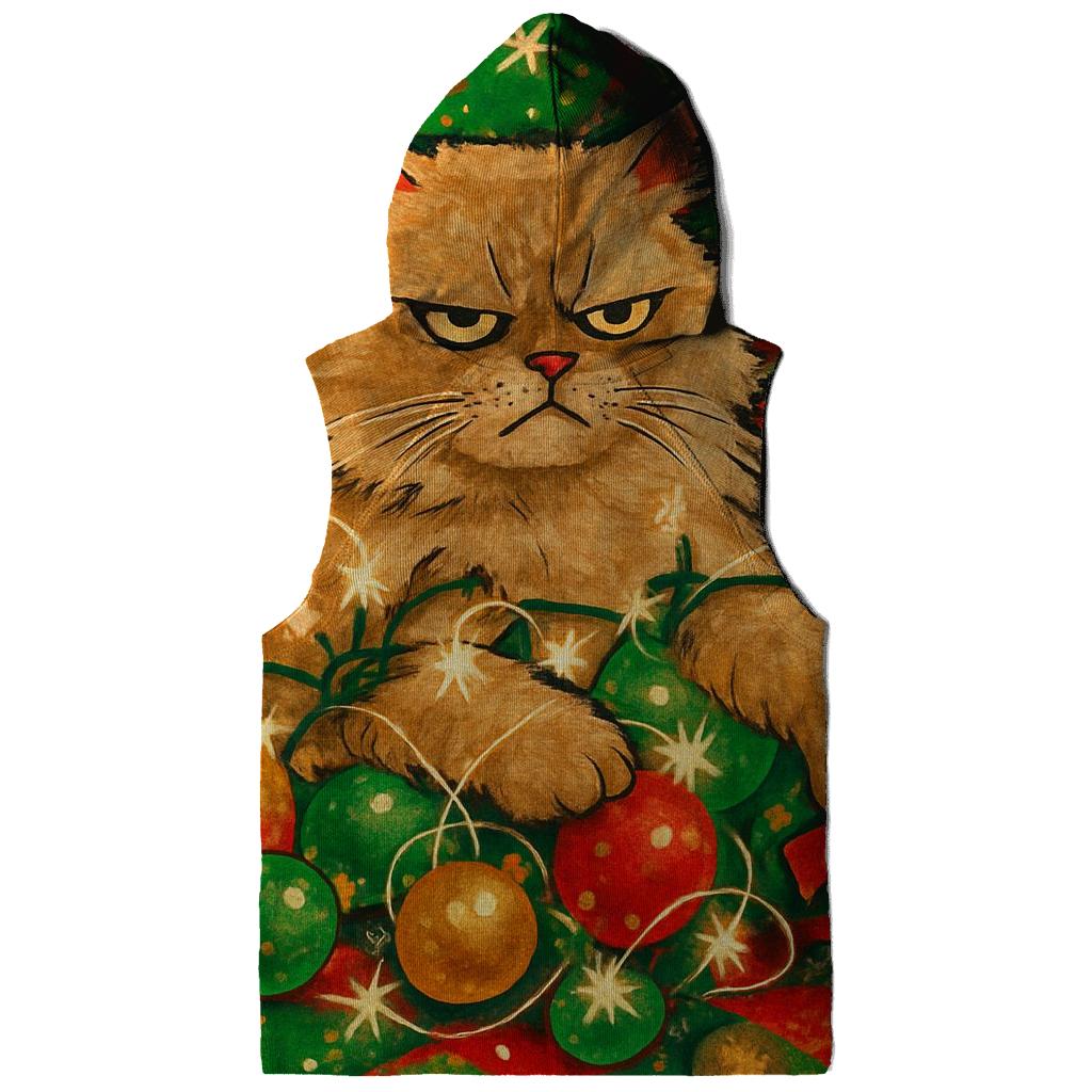 Grumpy Cat Tangled In Ornament Nebula zip-up hoodies