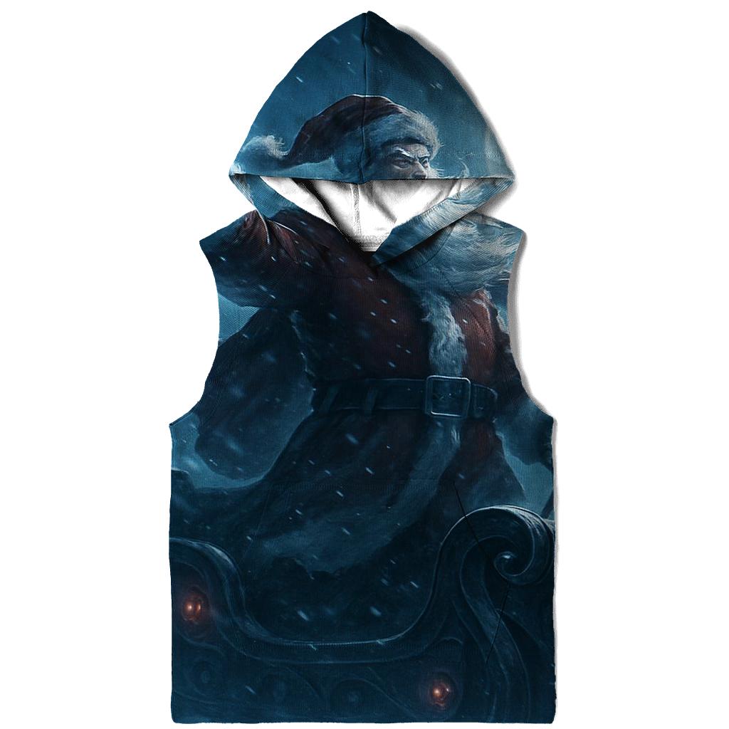 Frosted Moonlight Sleigh Silhouette graphic hoodies