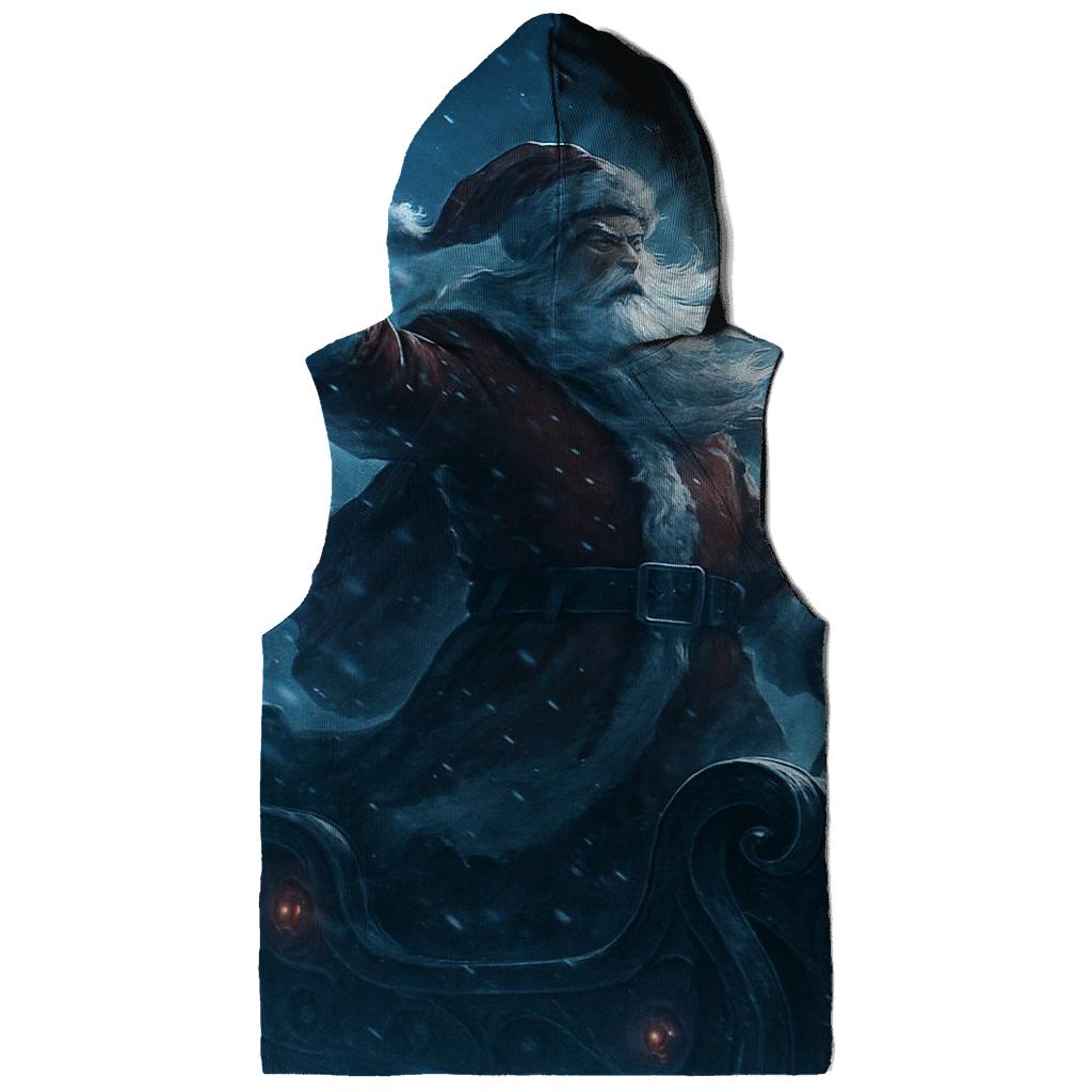 Frosted Moonlight Sleigh Silhouette graphic hoodies