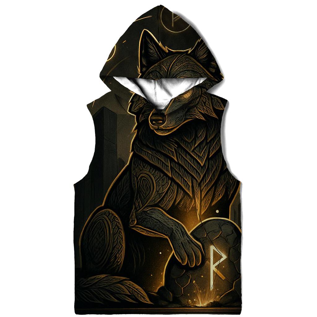 Runic Stoneheart Guardian graphic hoodies