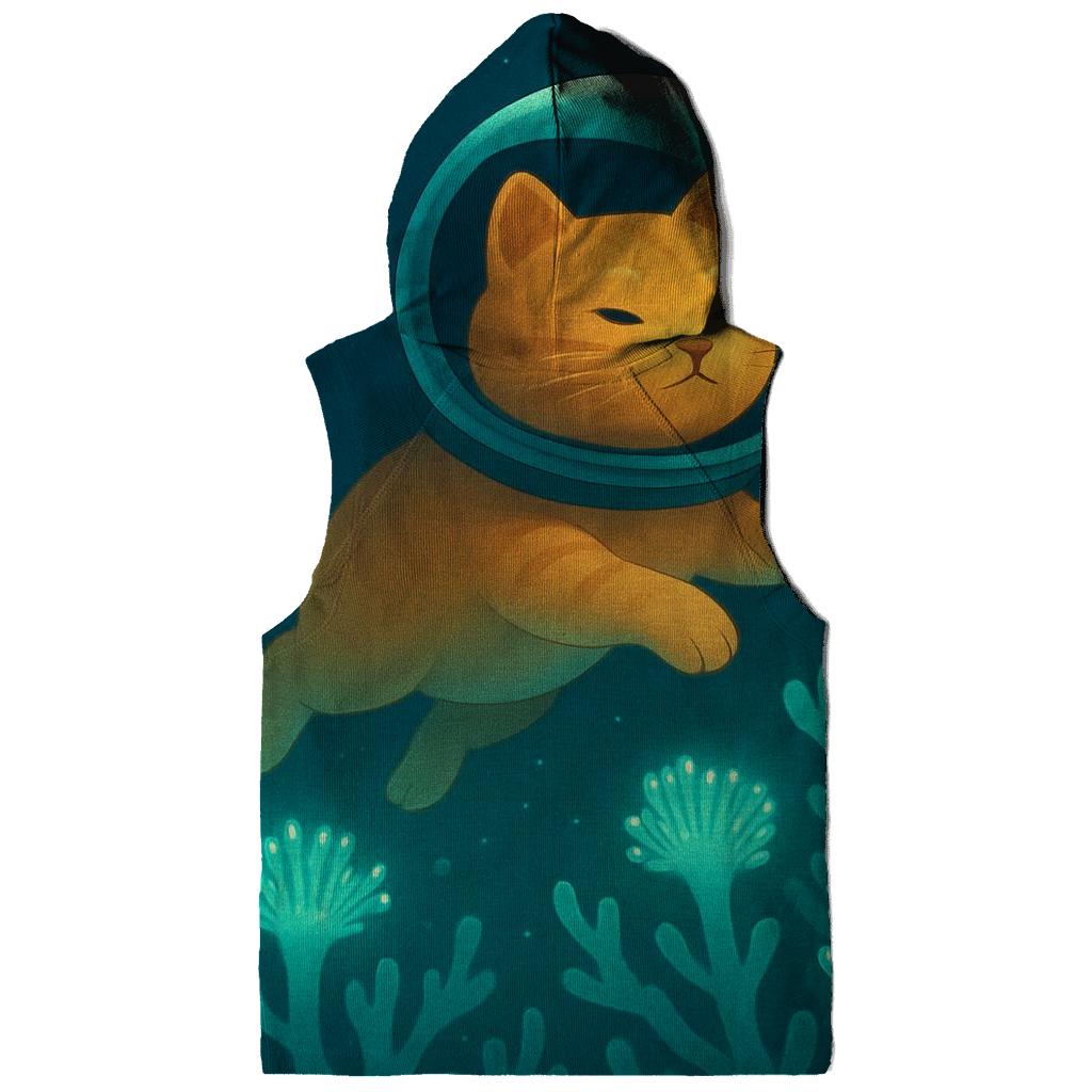 Coral Reef Astronaut Cat hoodie designs