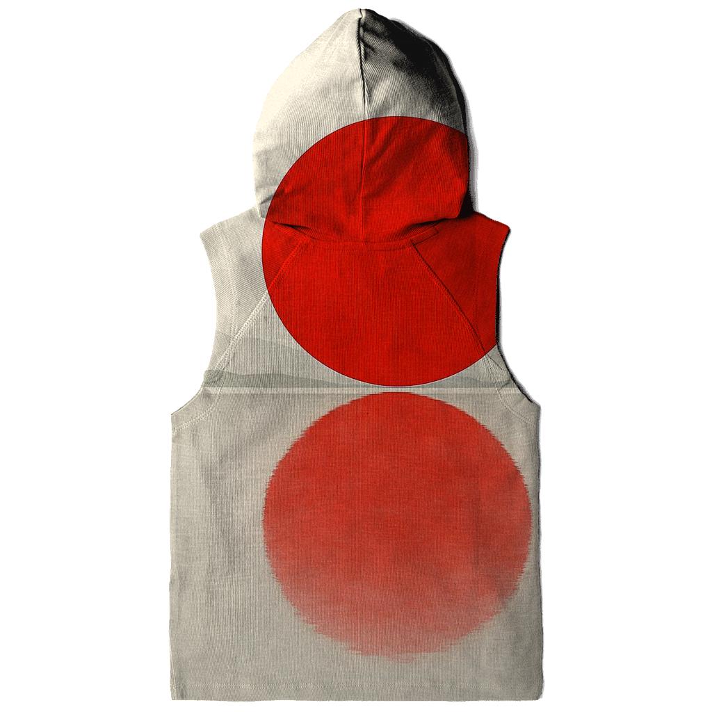 Japan Minimal Sun Geometry embroidered hoodies