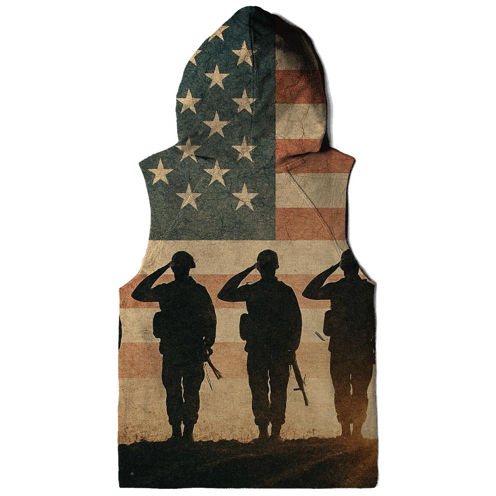 Vintage Battlefield Silhouette Salute hoodies fashion