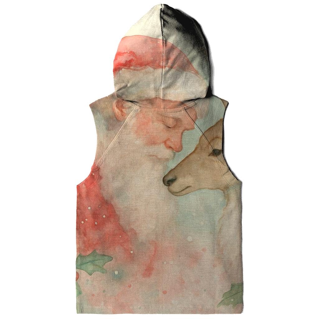 Watercolor Santa And Reindeer Dream Drift hoodies fashion