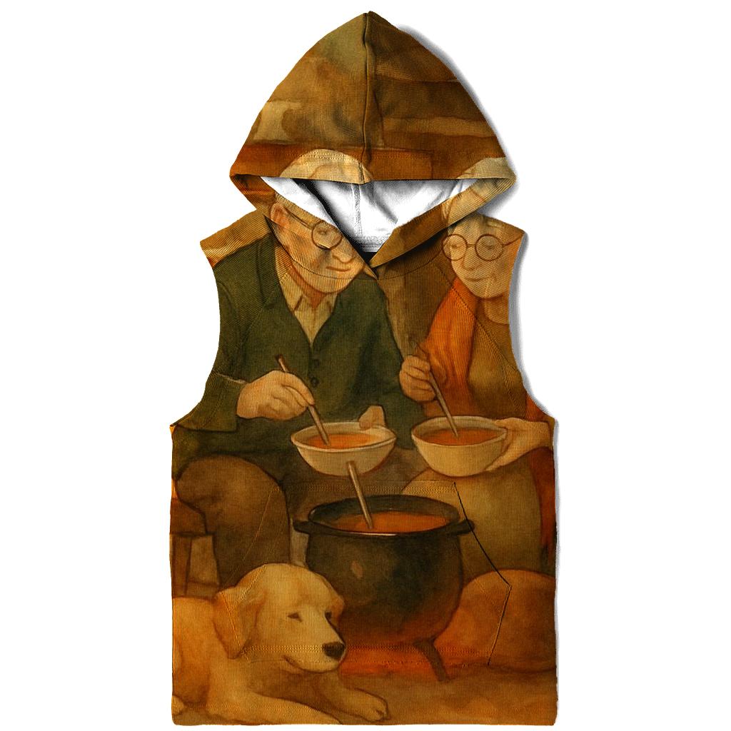 Cozy Cabin Soup And Stories printed hoodies