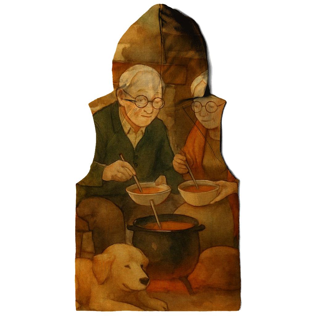 Cozy Cabin Soup And Stories printed hoodies