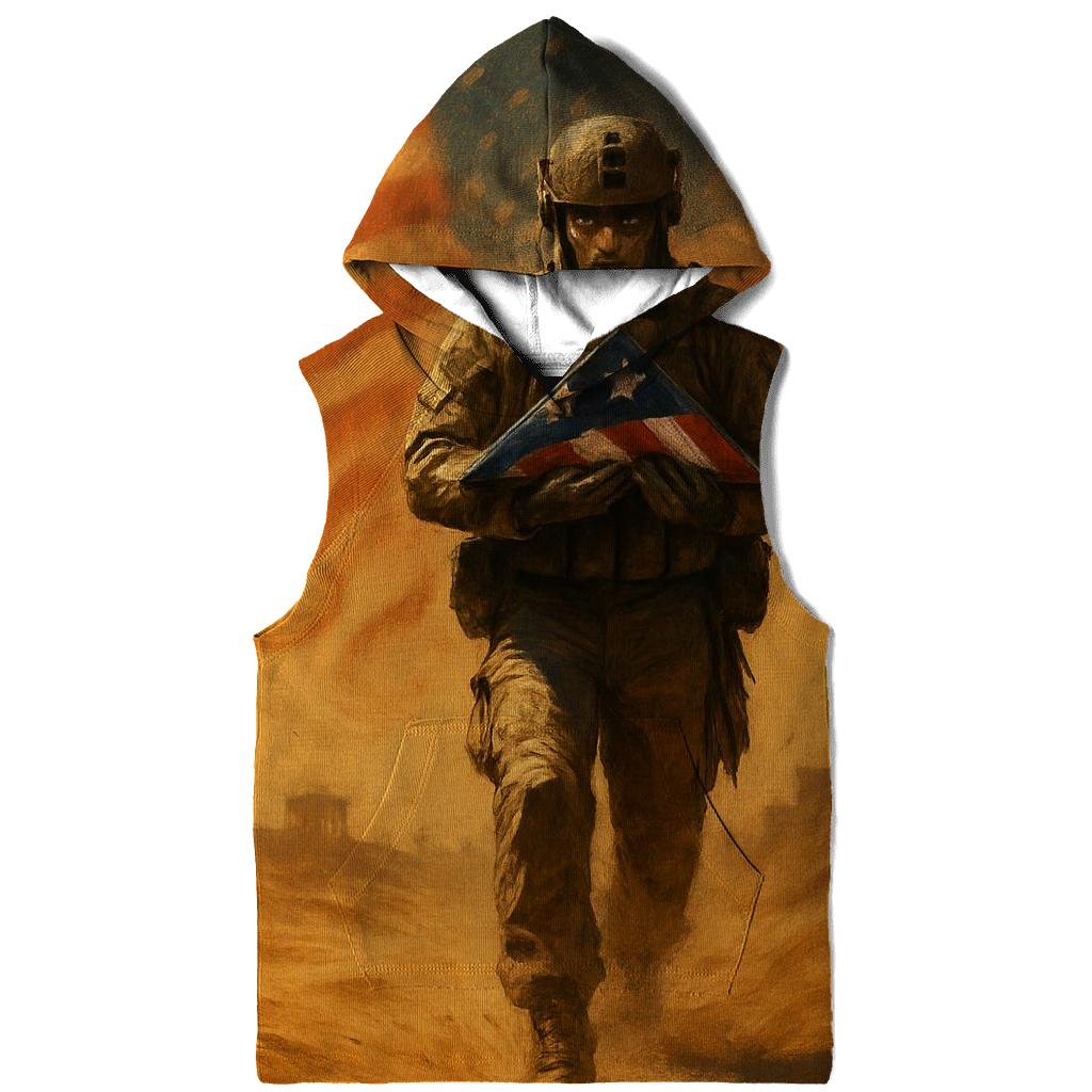 Desert Sentinel With Flag Mirage hoodie designs