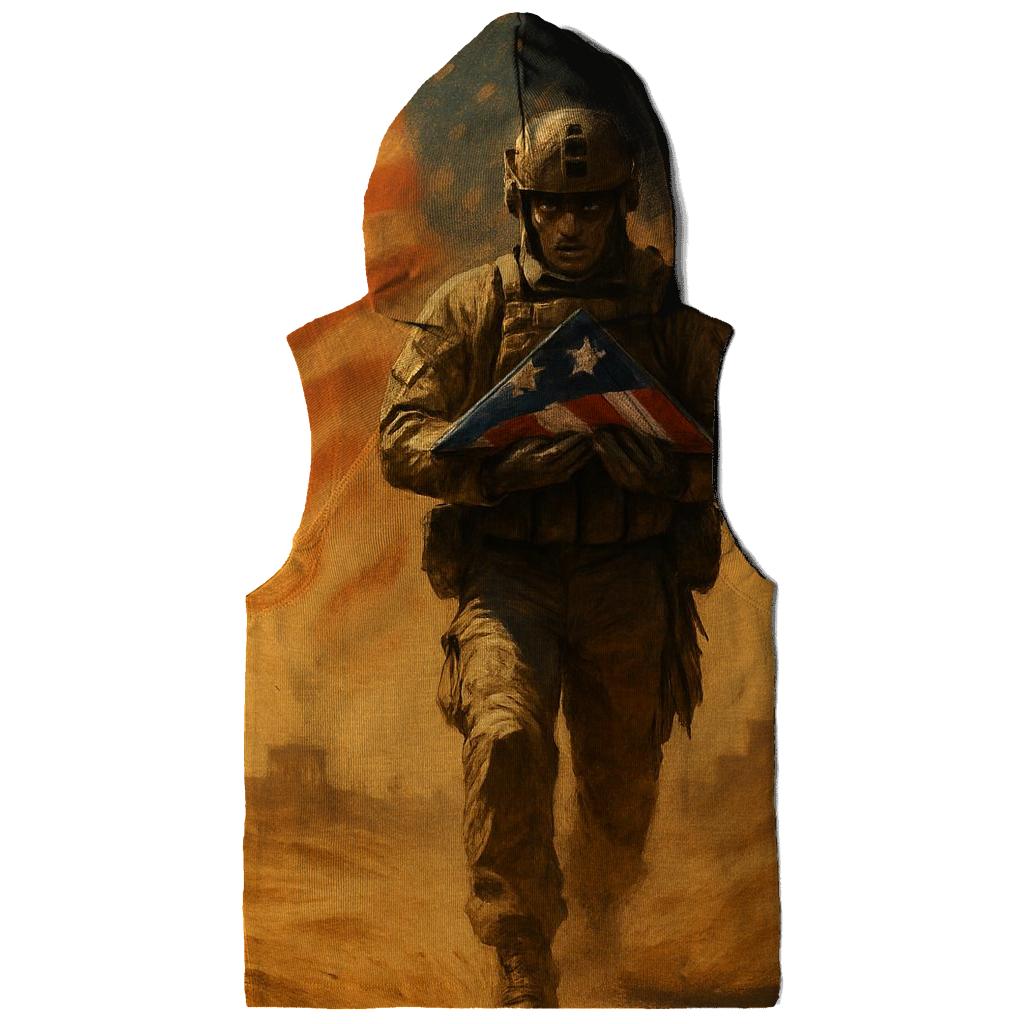 Desert Sentinel With Flag Mirage hoodie designs