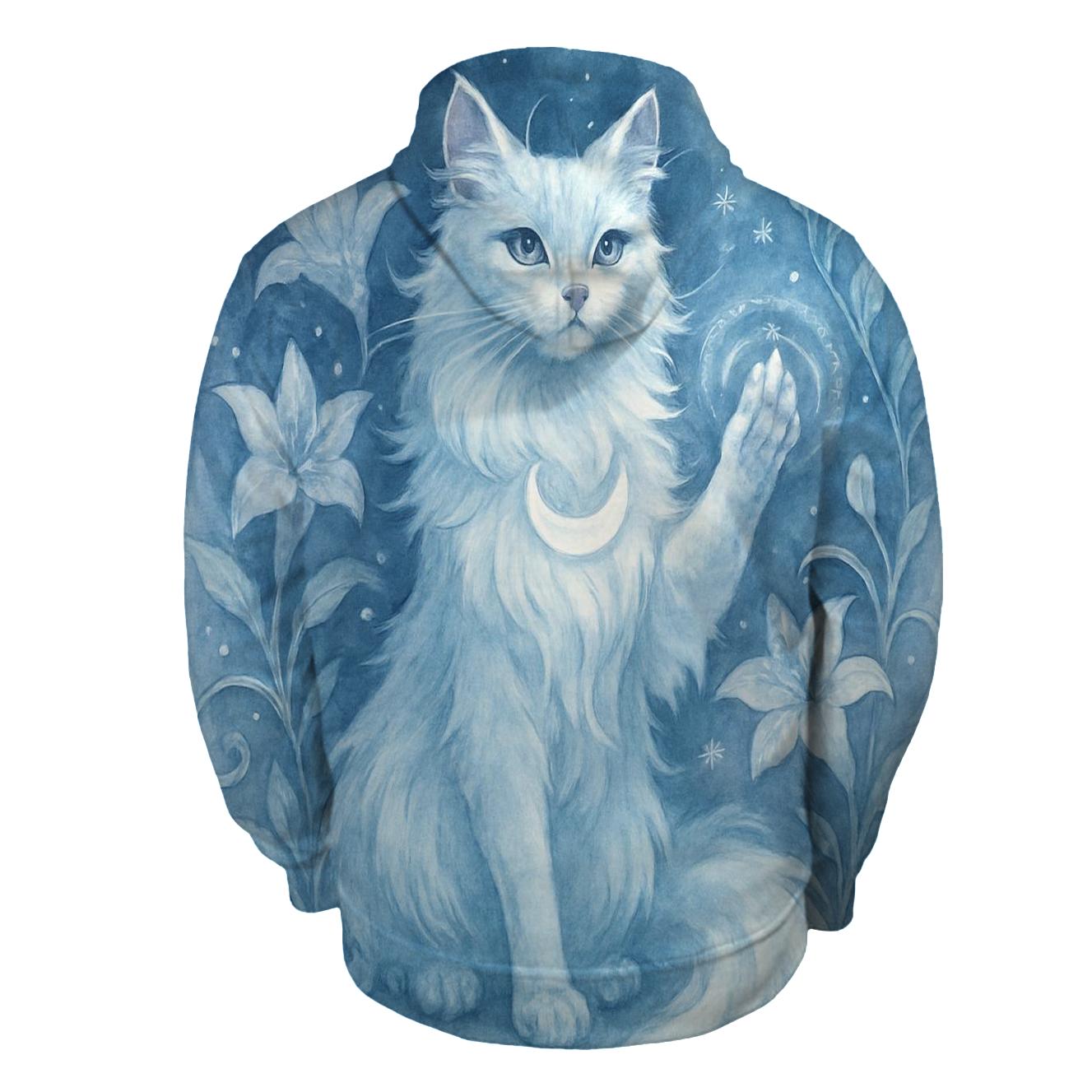 Moonlit Garden Guardian Cat custom hoodies