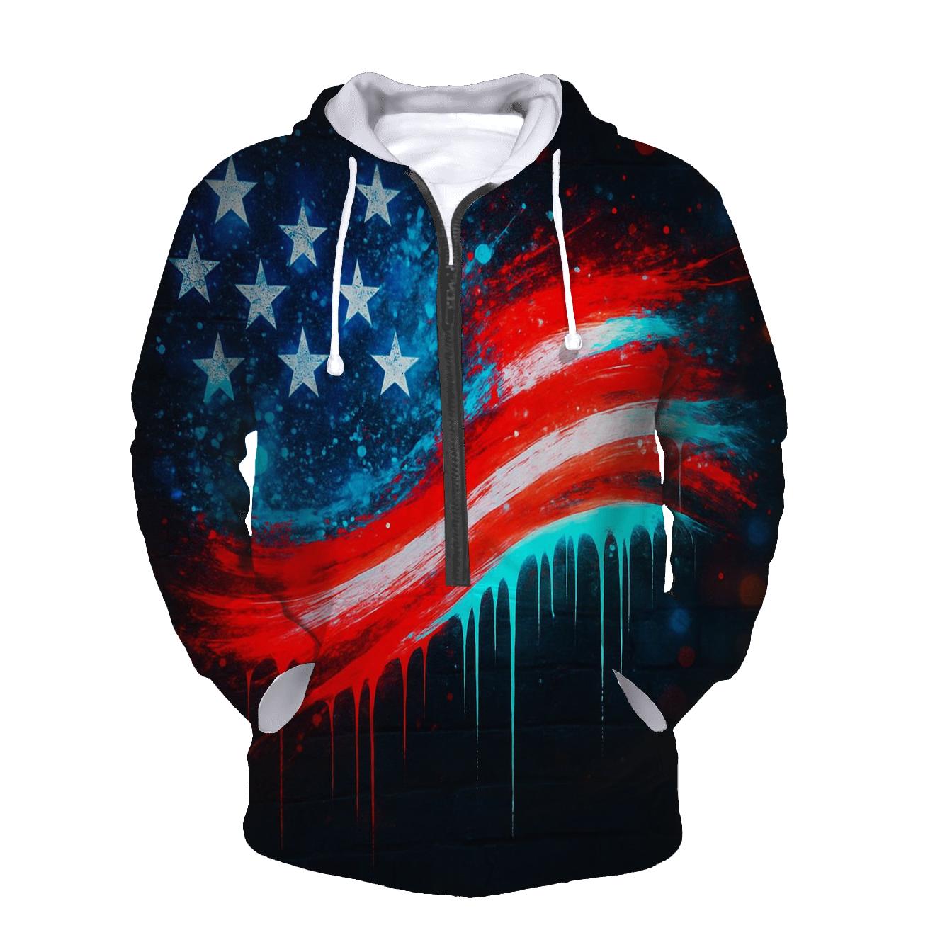 Neon Alley Starburst Flag hoodie trends