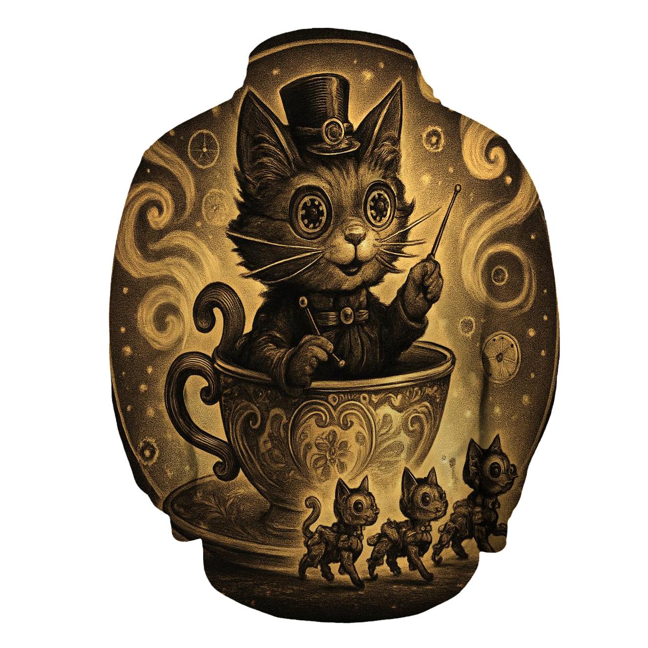 Clockwork Teacup Cat Parade hoodies fashion