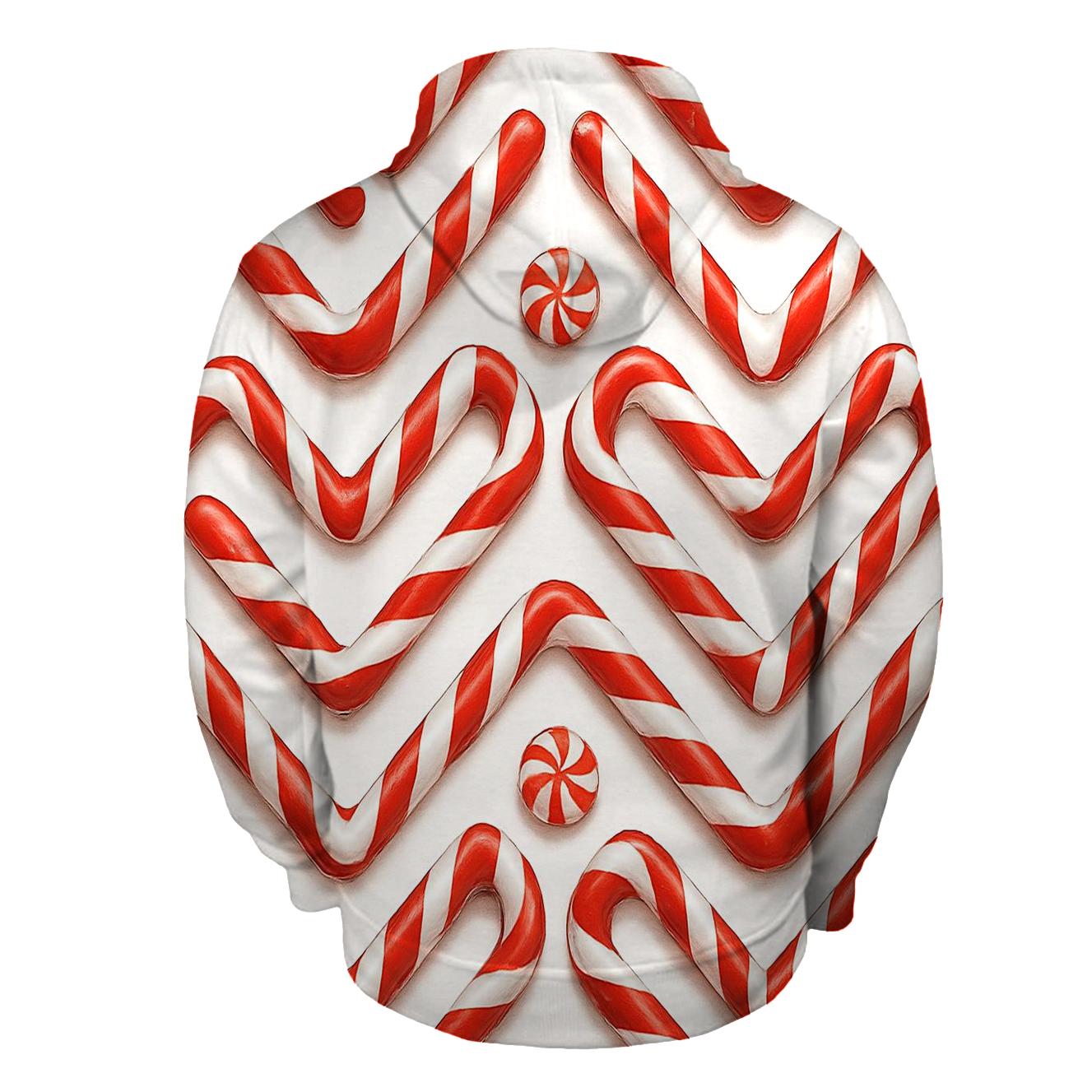 Candy Cane Chevron March On White Background custom hoodies