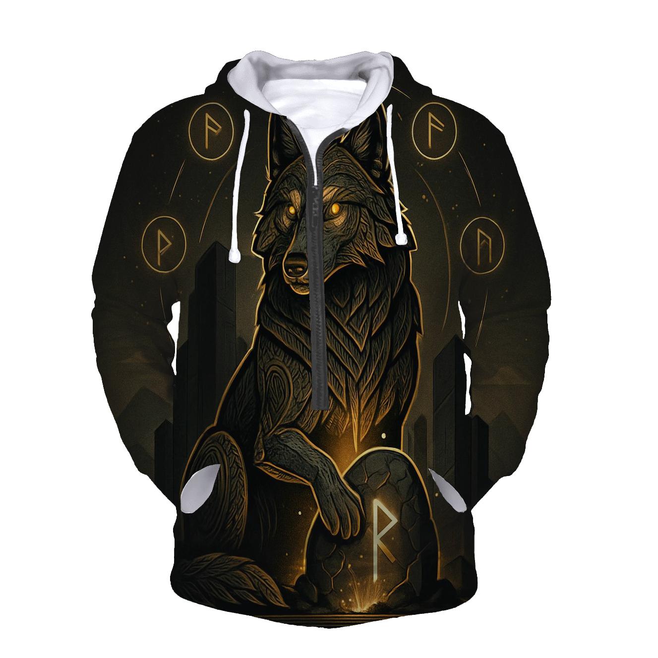 Runic Stoneheart Guardian zip-up hoodies