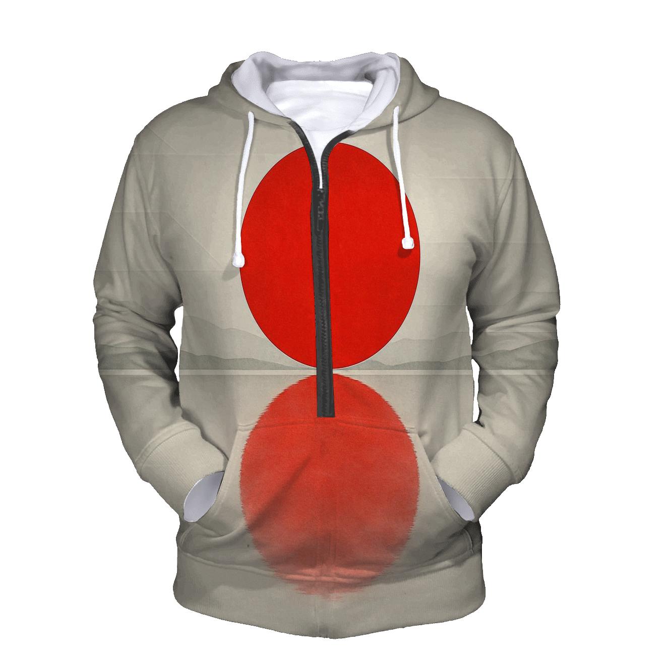 Japan Minimal Sun Geometry hoodie styles