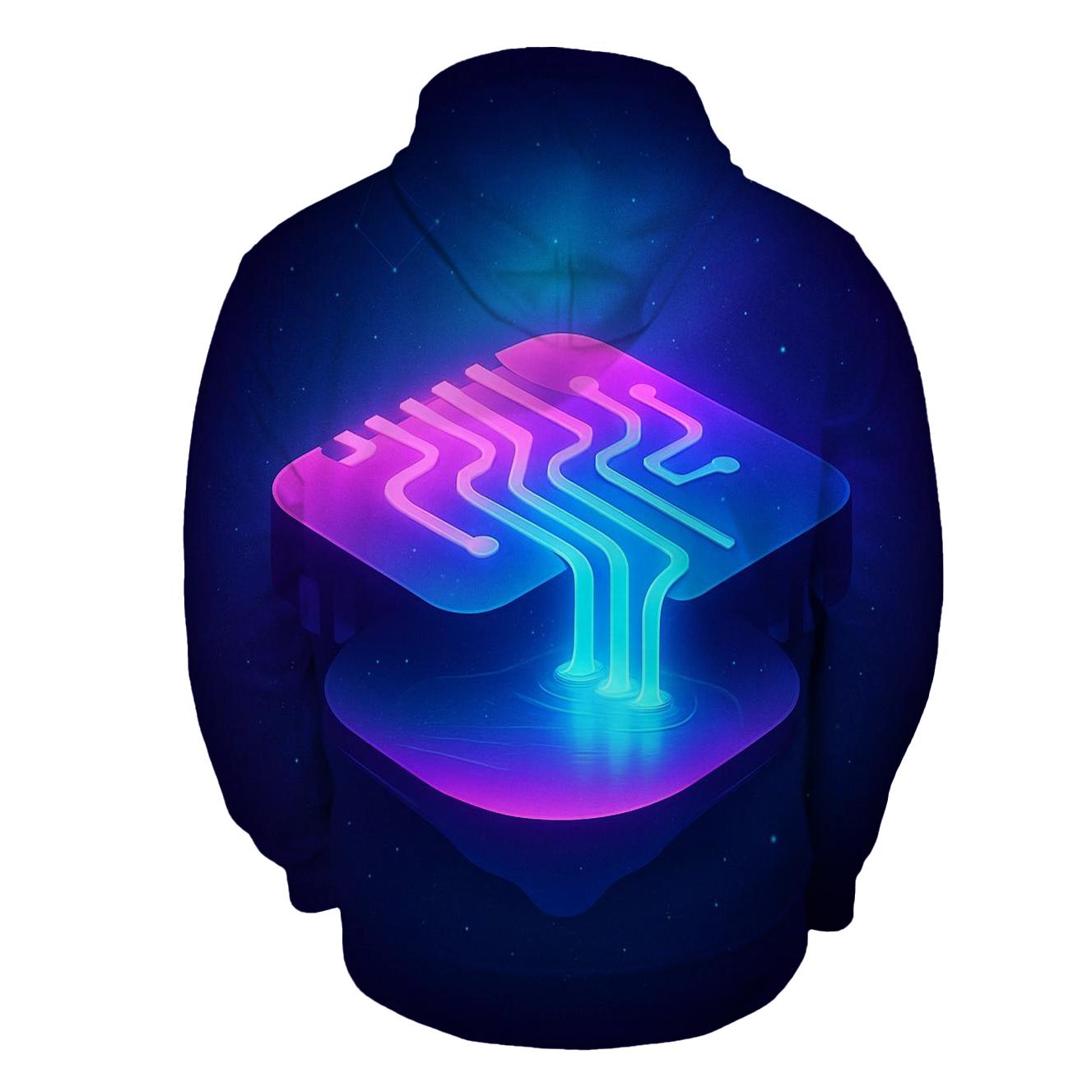 Aurora Circuit Lagoon designer hoodies