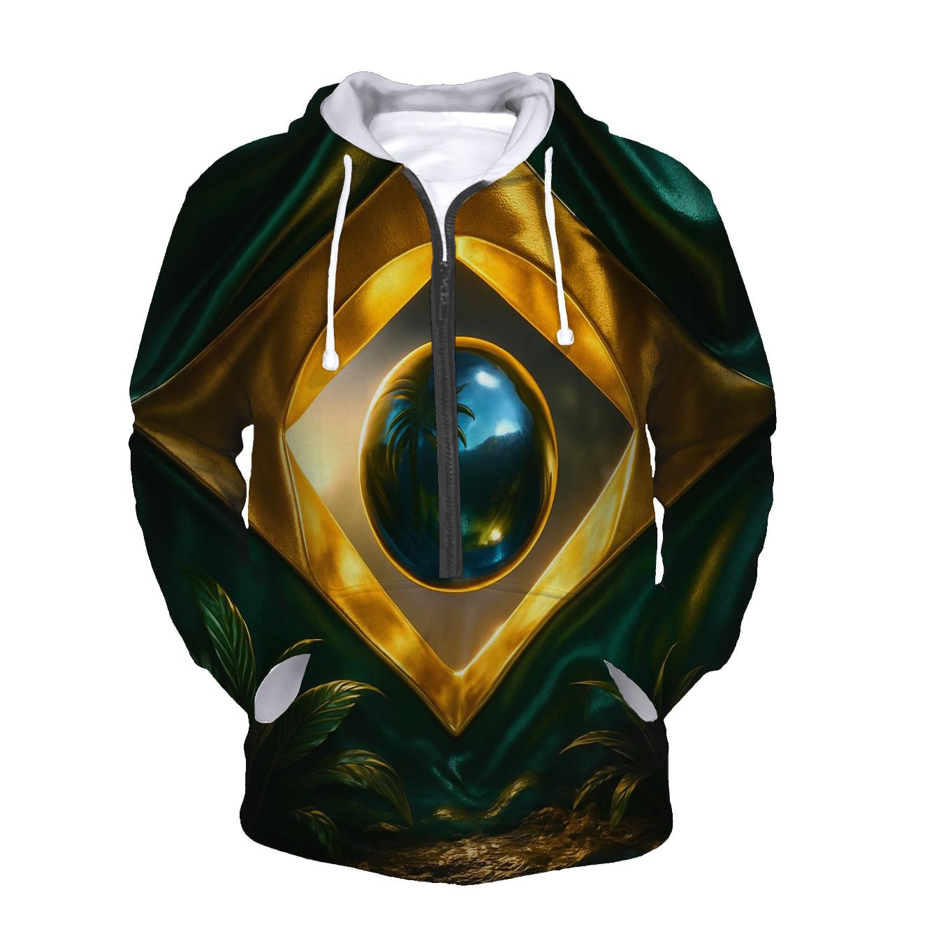 Brazil Metallic Forest Emblem lightweight hoodies