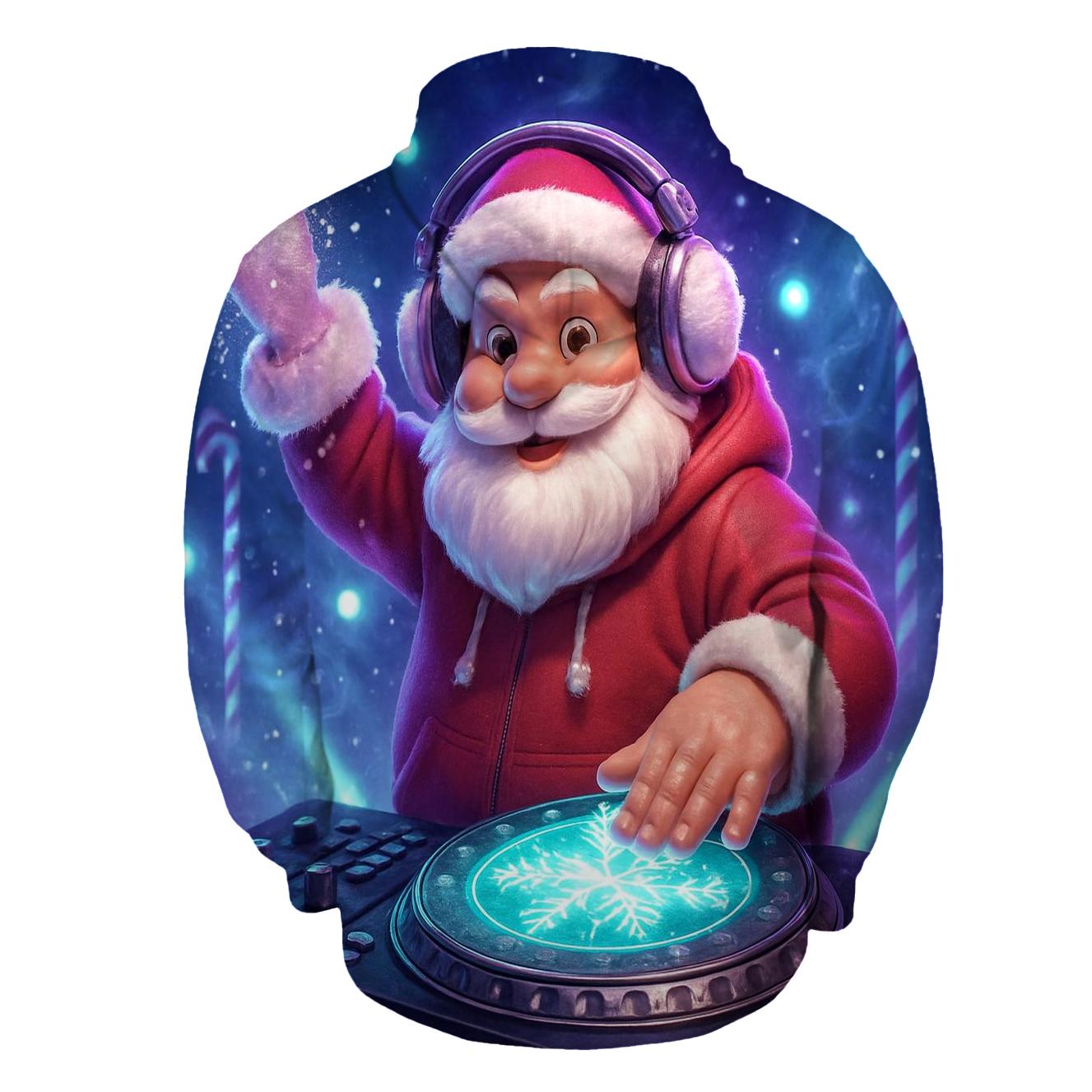 Santa DJ Blizzard Drop embroidered hoodies