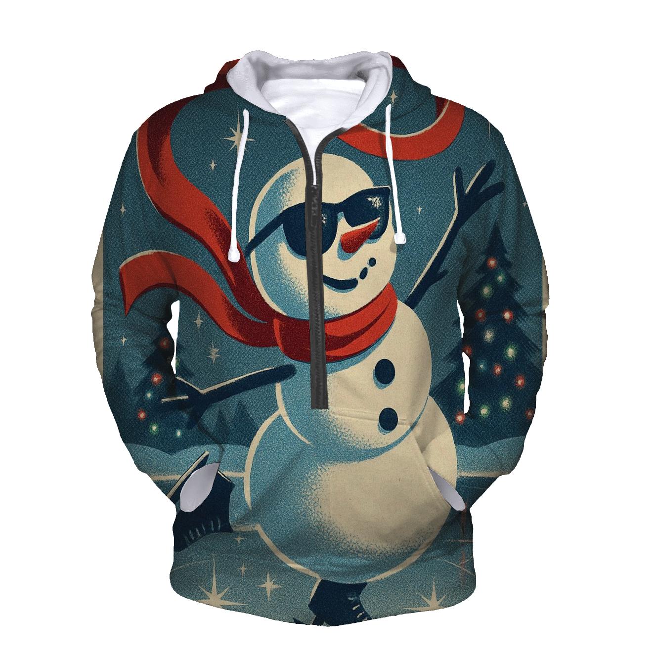 Vintage Skater Snowman Disco Pond hoodie designs