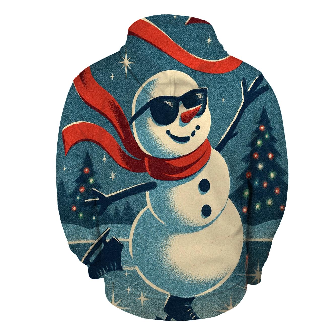 Vintage Skater Snowman Disco Pond hoodie designs