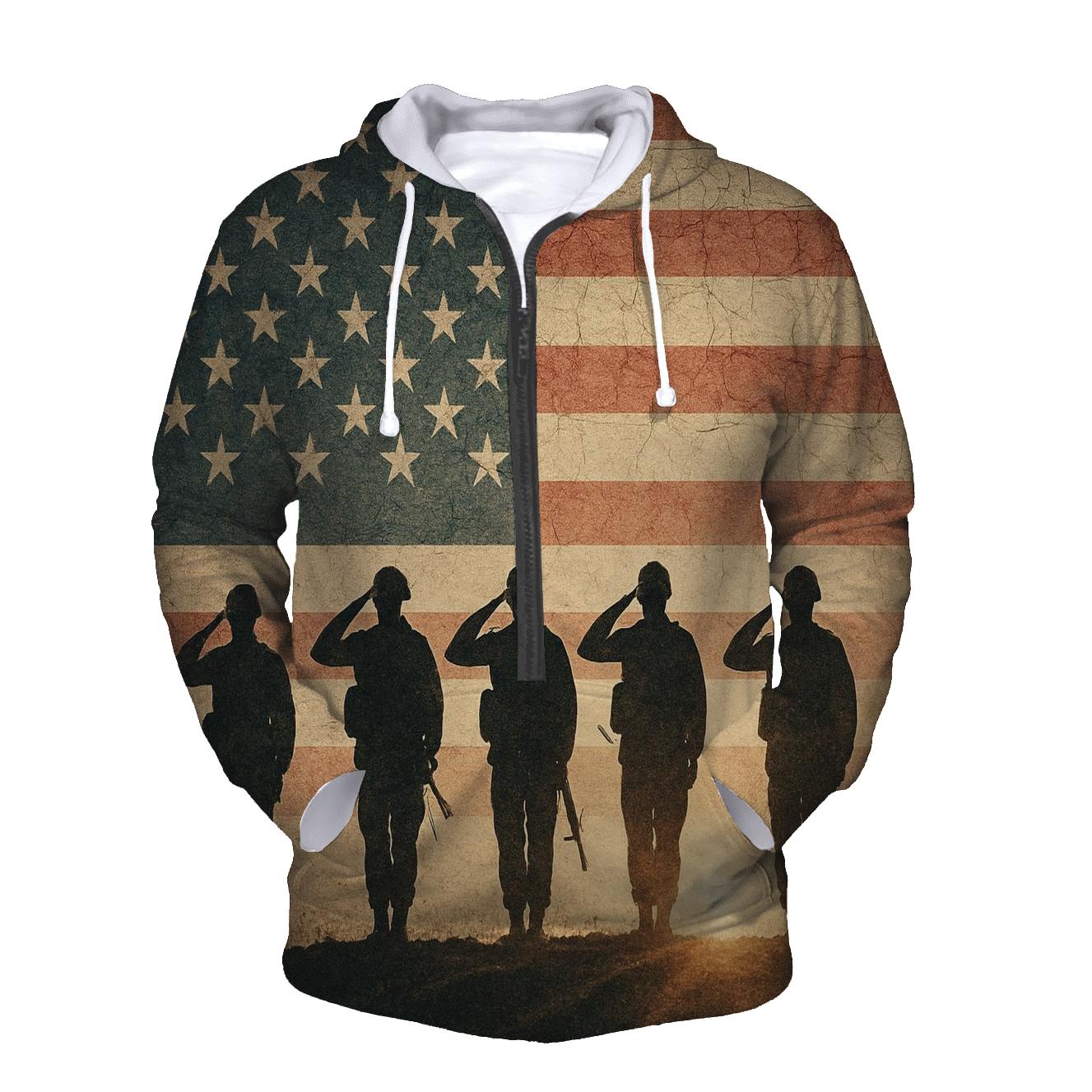 Vintage Battlefield Silhouette Salute heavyweight hoodies