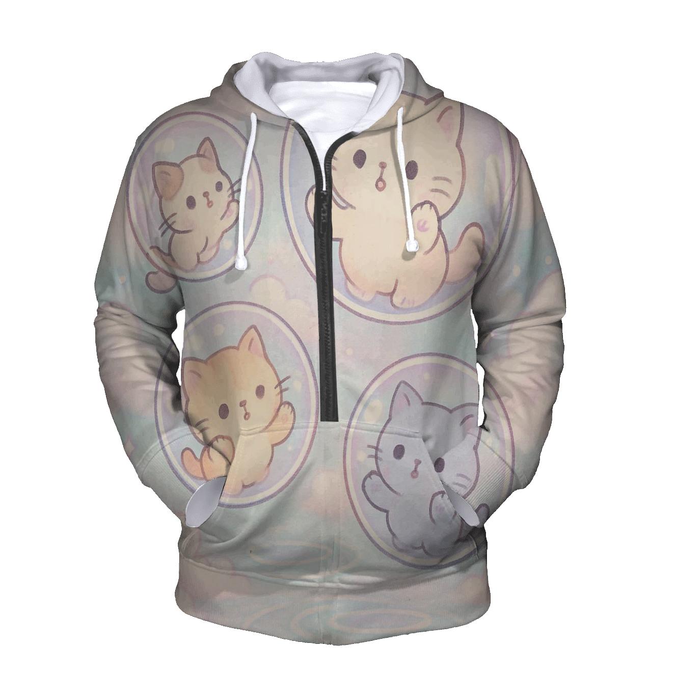 Pastel Bubble Bath Kittens Dream hoodie designs