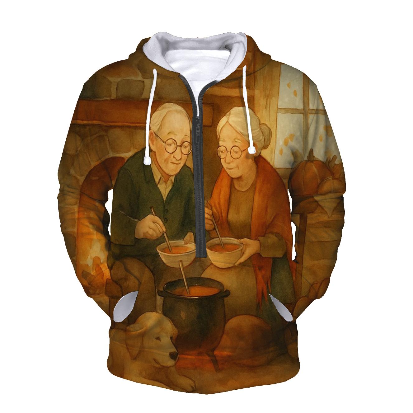 Cozy Cabin Soup And Stories premium hoodies