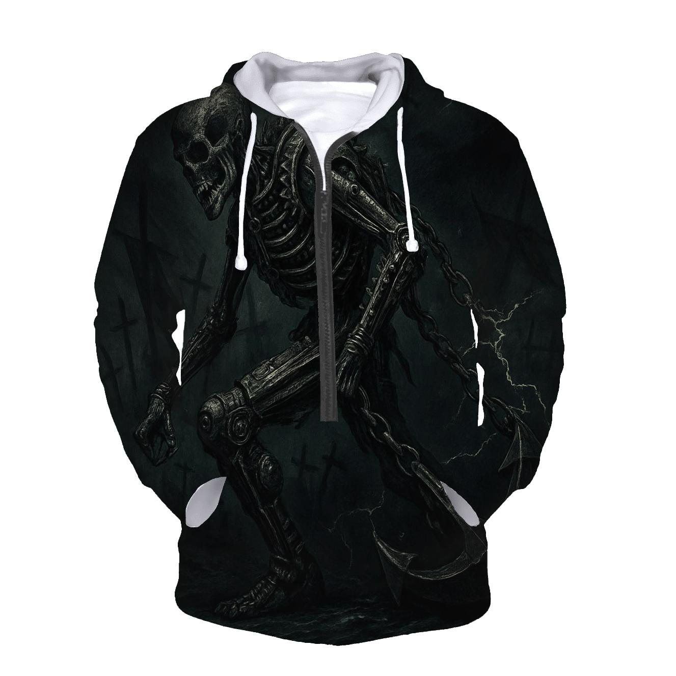 Chained Skeleton Juggernaut heavyweight hoodies