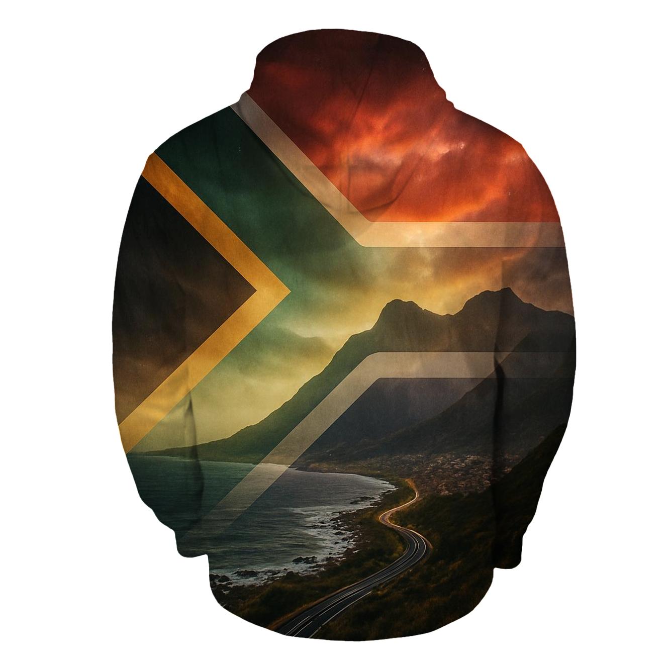 South Africa Double Exposure Skyline zip-up hoodies