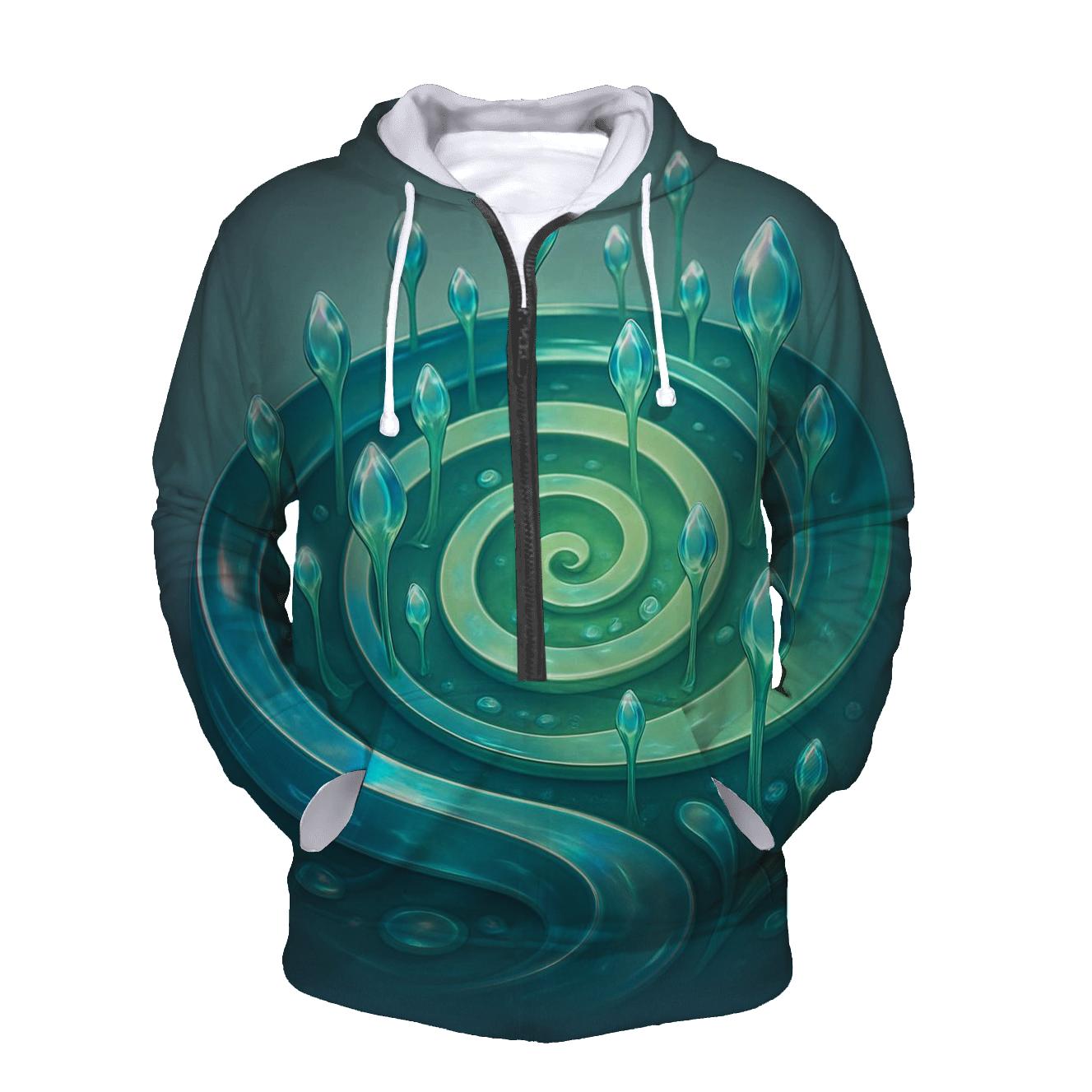 Liquid Quartz Spiral Garden pullover hoodies