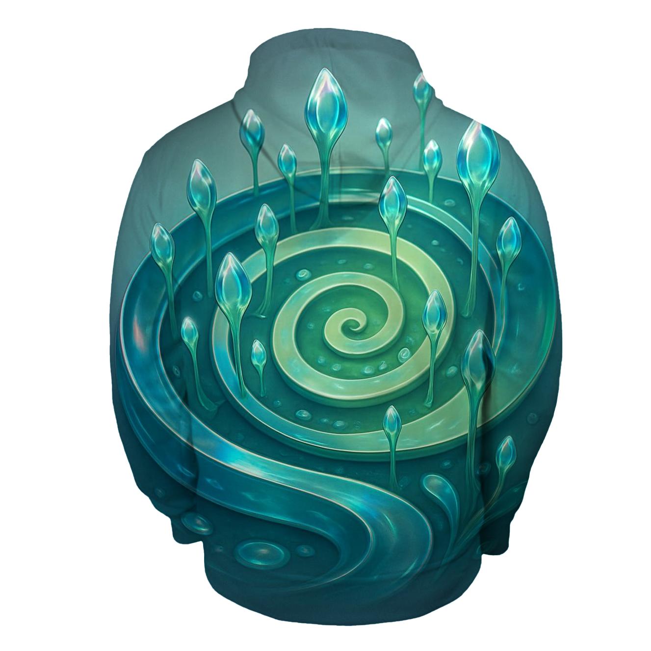 Liquid Quartz Spiral Garden pullover hoodies