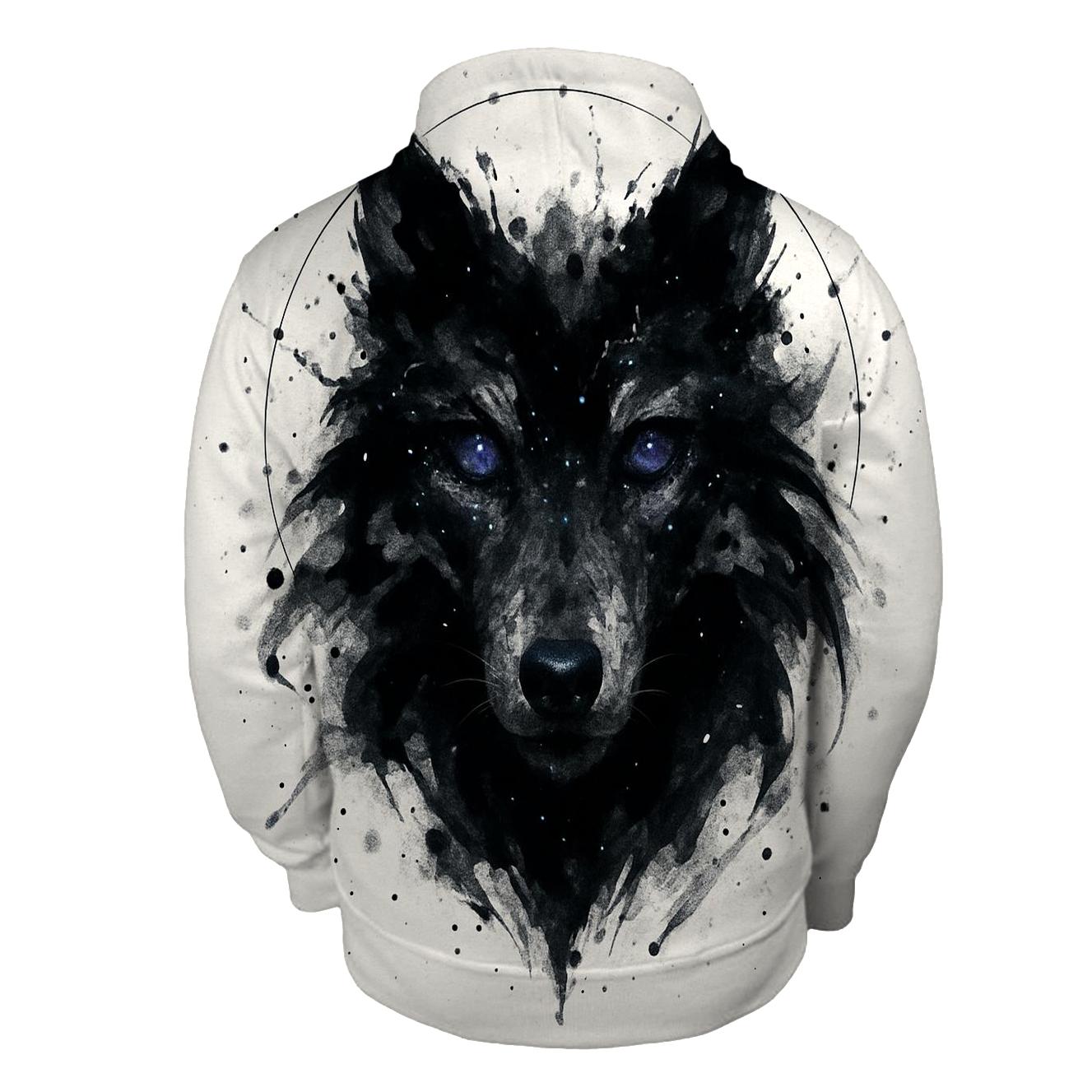 Starlit Inkstorm Wolf Mask hoodie designs