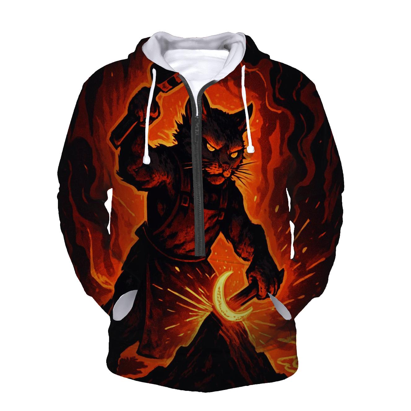 Volcanic Forge Blacksmith Cat hoodie designs