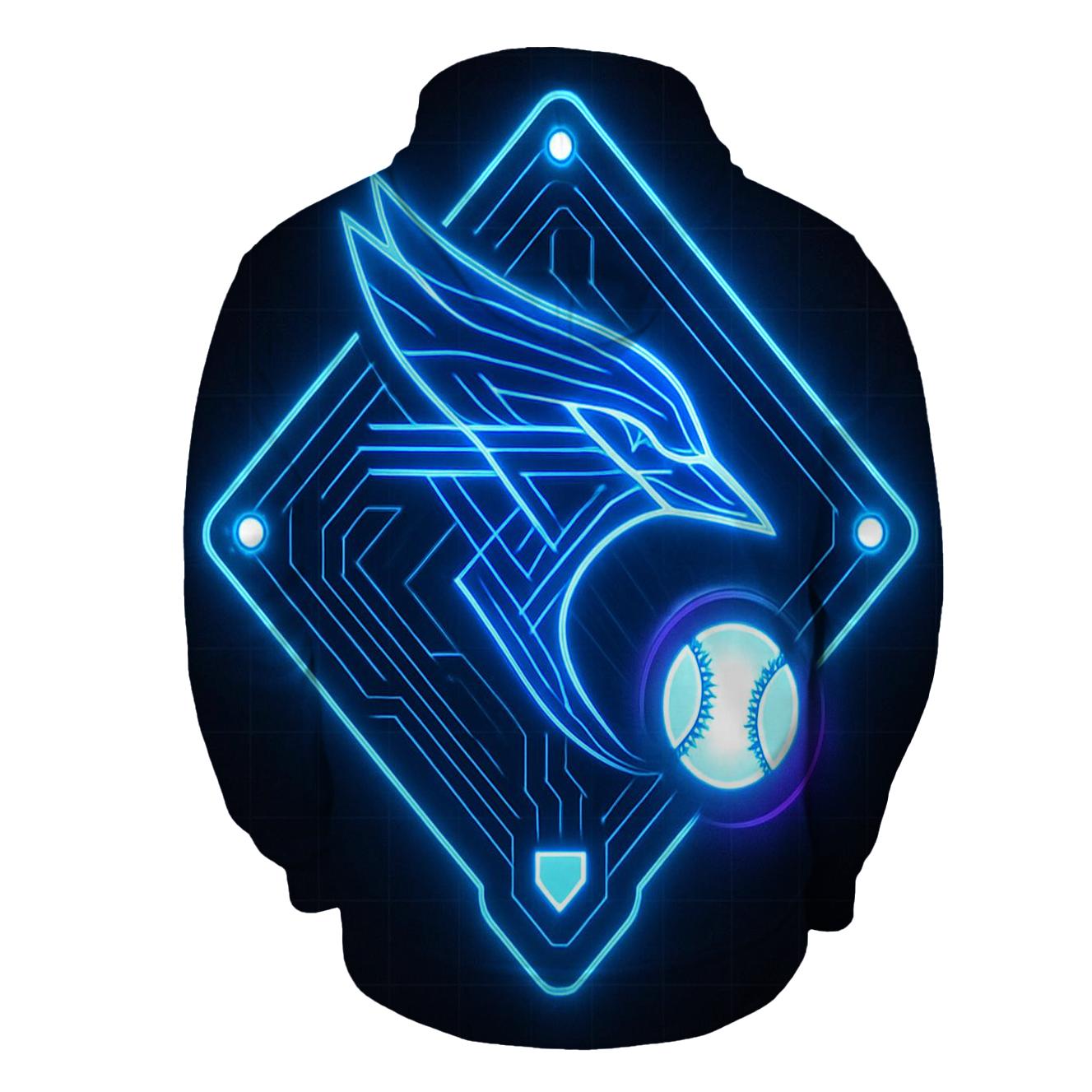 Diamond Circuit In Blue Jays Neon Night custom hoodies