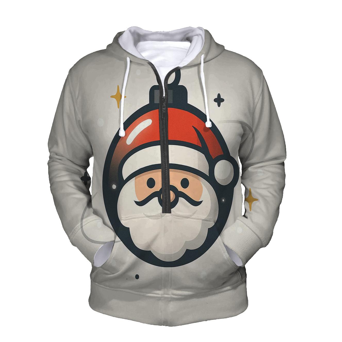 Minimal Santa Orbital Ornament heavyweight hoodies
