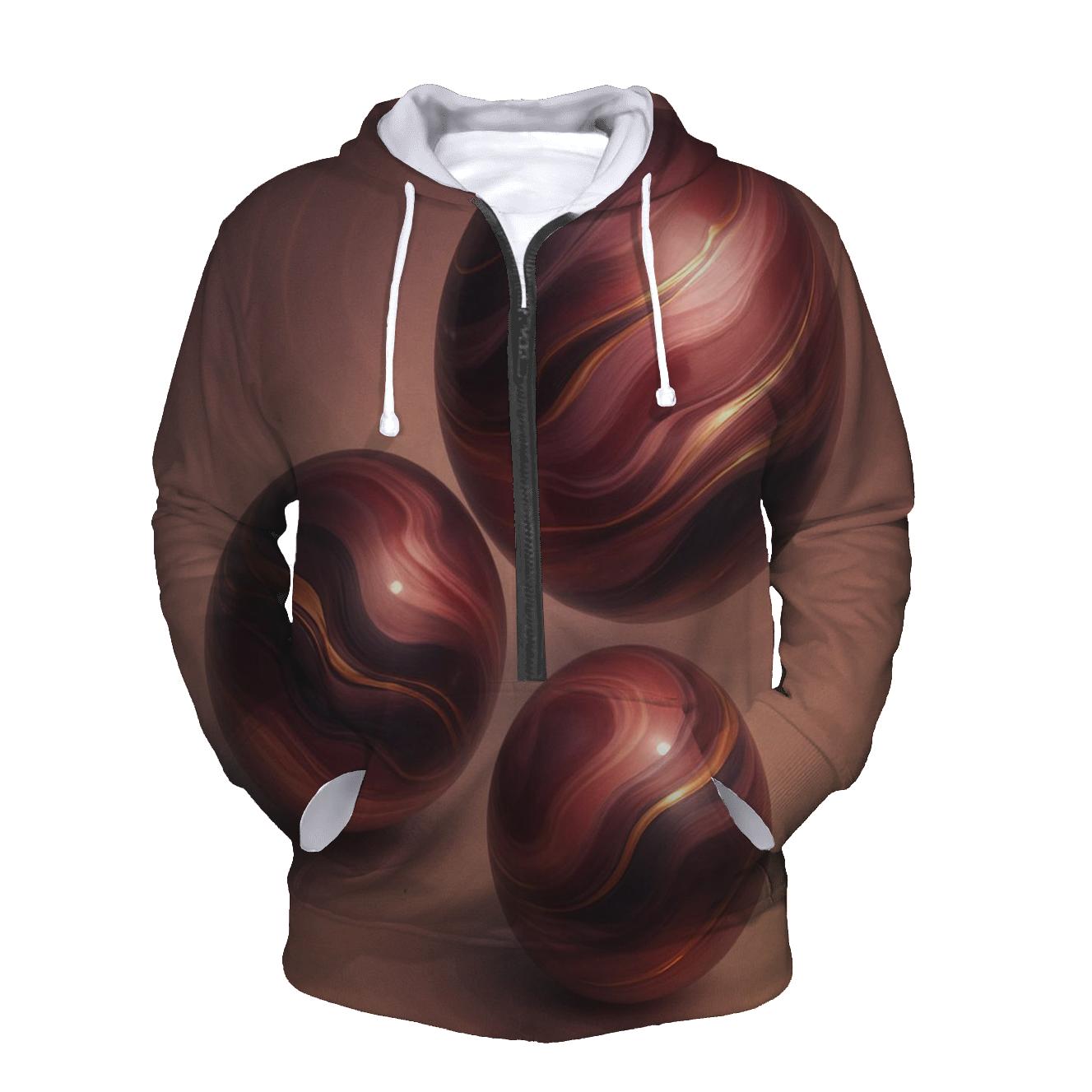 Iridescent Marble Drift designer hoodies