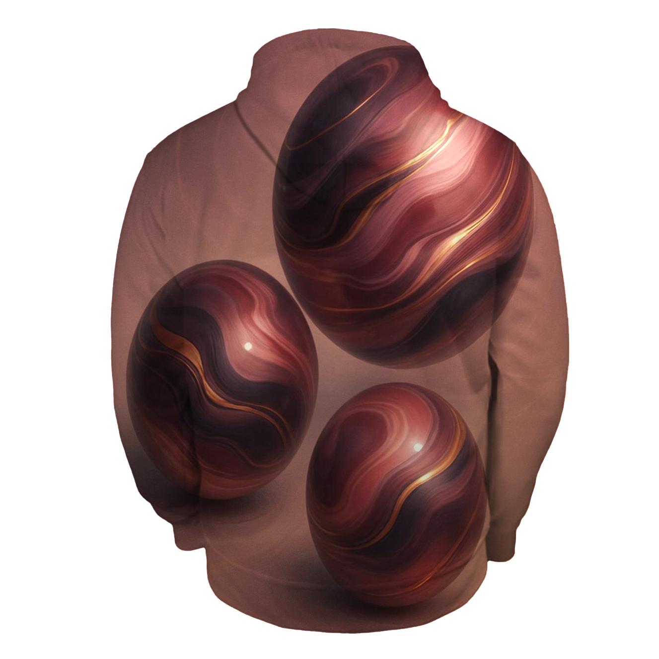 Iridescent Marble Drift designer hoodies