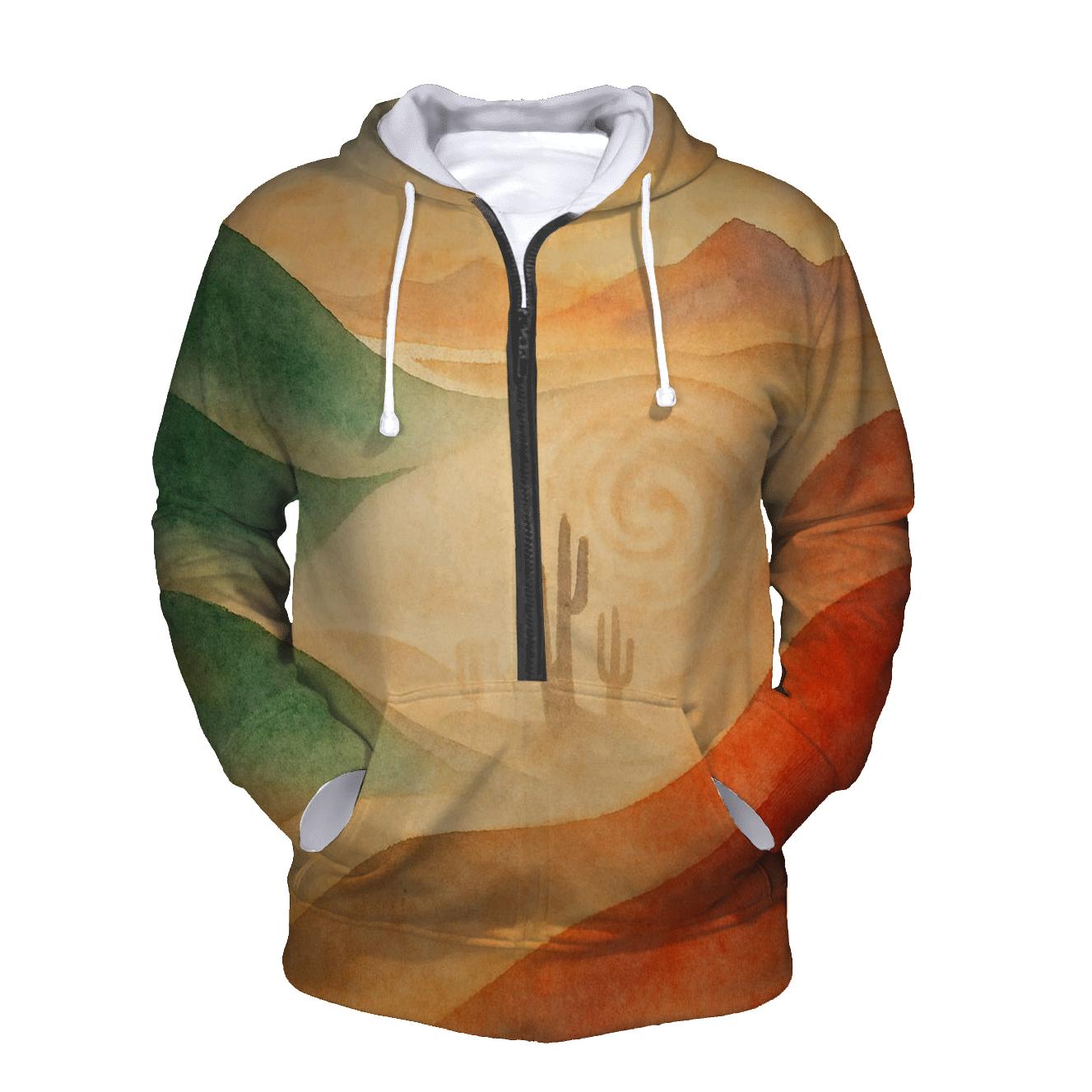 Mexico Desert Flag Mirage printed hoodies