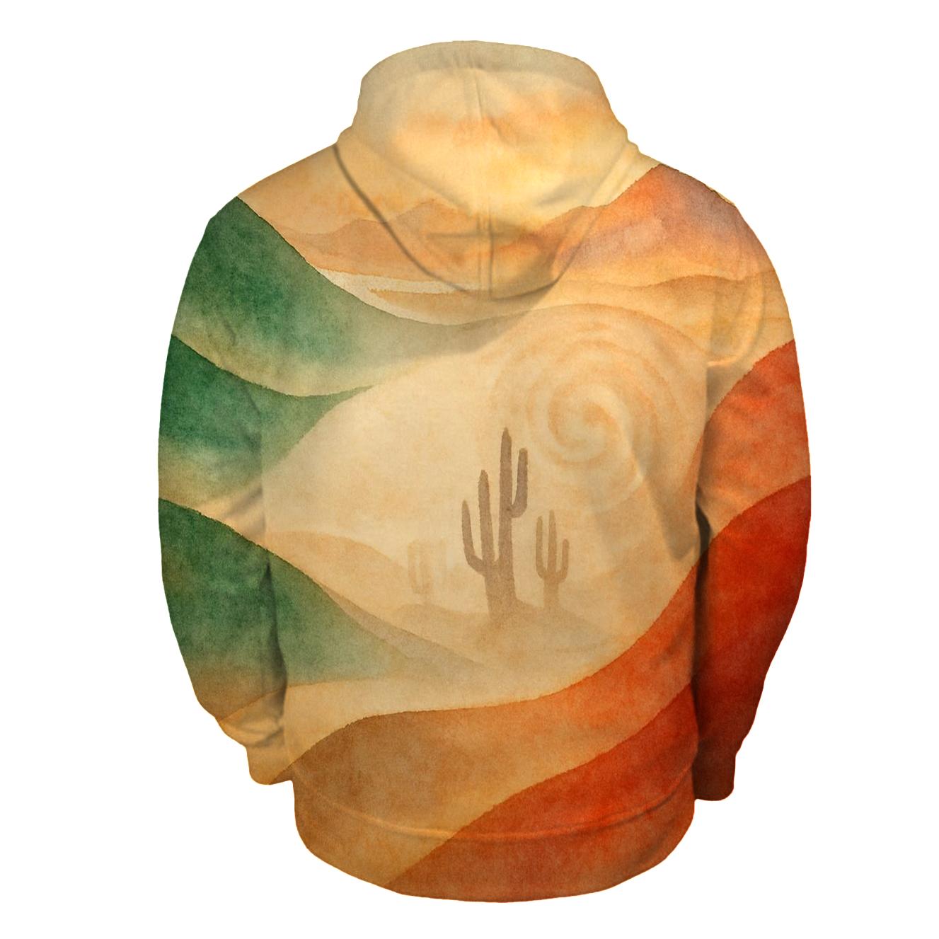 Mexico Desert Flag Mirage printed hoodies
