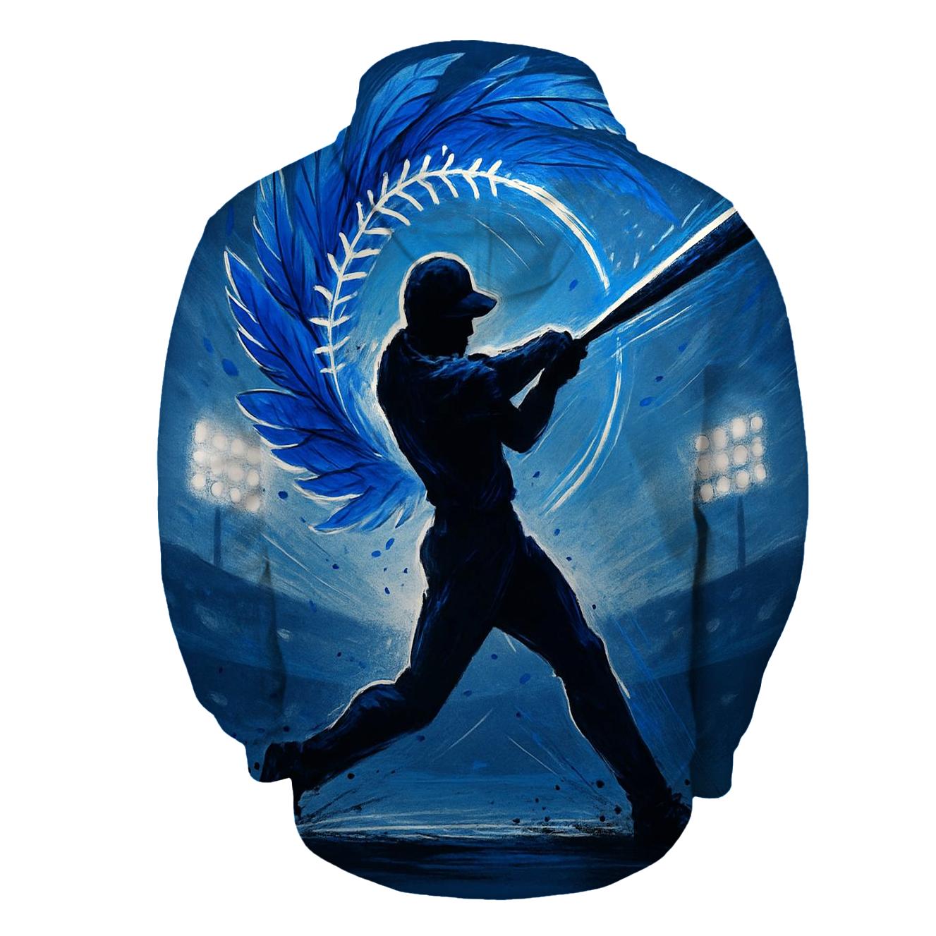 Swing Arc, Blue Jays Feather Halo premium hoodies
