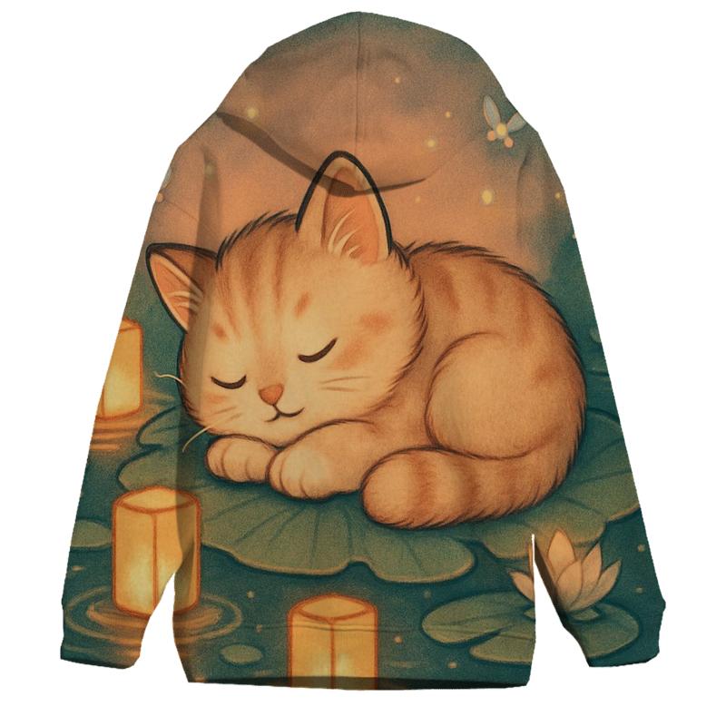 Lantern Pond Lotus Nap custom hoodies