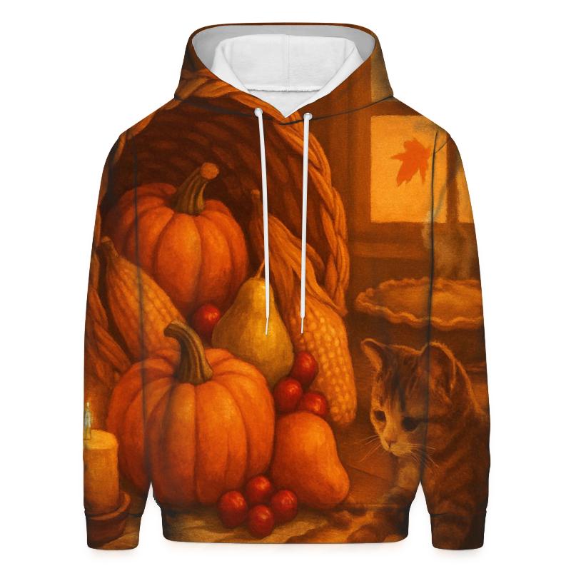 Candlelit Cornucopia Kitchen Still Life graphic hoodies