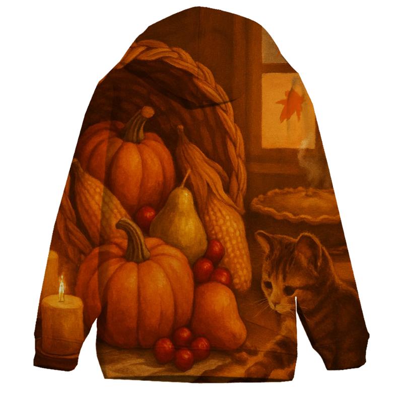 Candlelit Cornucopia Kitchen Still Life graphic hoodies